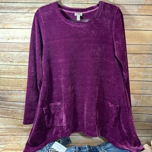 Logo Lori Goldstein pockets sweater